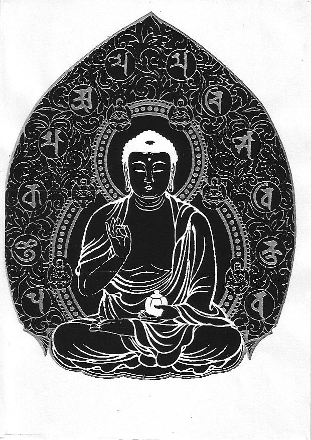 Das Bild Medicine Buddha schwarz-weiß wird geladen...